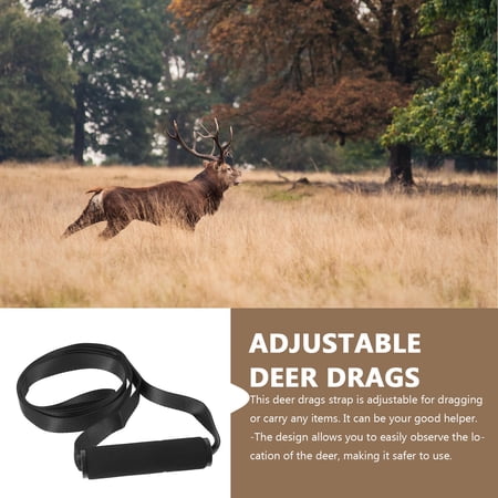 Yardwe Portable Heavy Duty Deer Dragging Rope Black Nylon Outdoor Hunting Accessory