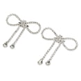 thumbnail image 3 of Rhinestones Brooches, Tassel Design Widely  Shiny Simple  Rhinestone Bow Brooch  for Weddings for Parties for Daily Wear, 3 of 8