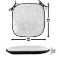 thumbnail image 4 of Grey Chair Seating Cushion Set of 12, Different Sized Circles and Rounds Simple Geometric Style Graphic Print Shabby Home, Seat Pads with Anti-slip Backing, 16"x16", Grey White, by Ambesonne, 4 of 7