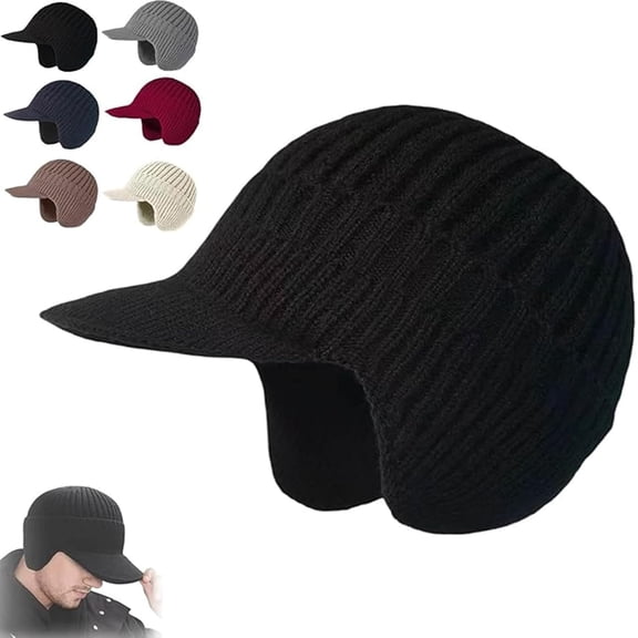 Sherum Cozy head Beanie - Full Ear Coverage, Double-Layer Warm Knit Hat, Breathable Stretch Fit for Outdoor