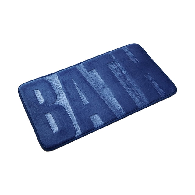 Amdohai 18 X 30 Inch Flannel Bath Mat Soft Floor Rug Non Slip Water Absorbent Door Mat Shower Rug Machine Washable Bathroom Rug Carpet