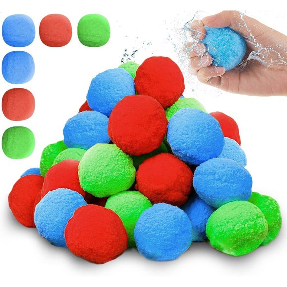 Reusable Water Balloons, Water Balloons for Kids, Water Bomb Splash Balls for Kids Outside, Water Balloons Fight for Pool and Beach, for Water Fight Game, Summer Party