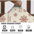 thumbnail image 5 of Christmas Snowflake Chair Seat Covers, Stretch Spandex Removable Cushion Covers for Holiday Decor, Washable Seat Protectors for Dining Room Chairs 4pcs, 5 of 6