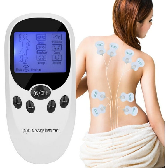 Electric Massager, Dual Channel Electronic Pulse 1 Drag 4 Massager, Portable Home for Neck and Waist