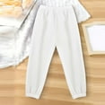 thumbnail image 5 of Xudanell Girls Boys Sweatpants Toddler Kids Solid Drawstring Elastic Waist Joggers Outdoor Active Pants with Pockets for Teen for 5-6 Years, 5 of 5