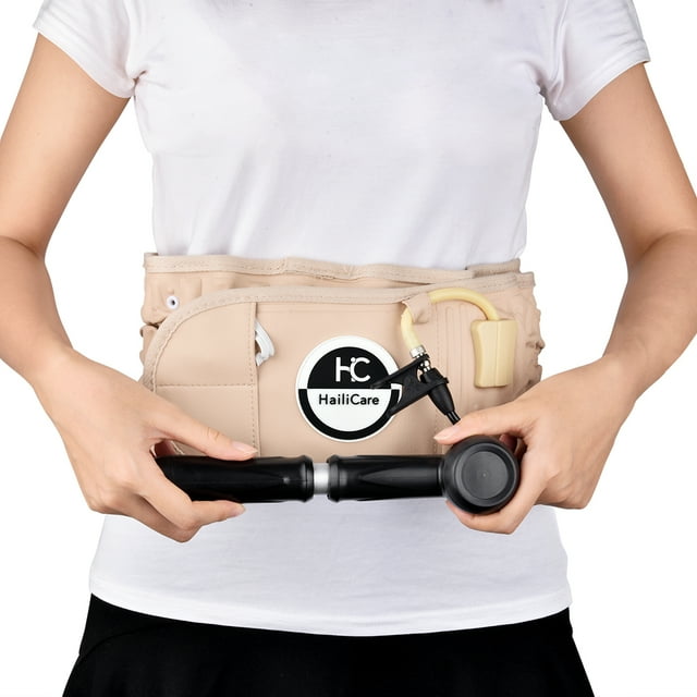 Dr.HO Lightweight Back Decompression Belt Spinal Brace Lumbar Support, Beige