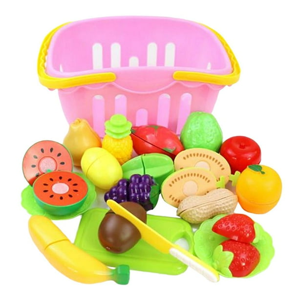 Set De 13 Juguetes Para Cortar Frutas Y Verduras - Juego De Cocina Infantil Sin BPA, Con Cuchillo Seguro Y Bolsa De Transporte