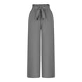thumbnail image 6 of Posijego Womens Wide Leg Dress Pants Tie Knot Elastic High Waist Work Pants Business Casual Office Trousers, 6 of 7