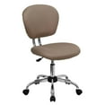 thumbnail image 1 of Mid-Back Coffee Brown Mesh Padded Swivel Task Chair with Chrome Base, 1 of 9
