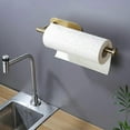 thumbnail image 4 of Portarrollos de papel higiénico dorado para debajo del armario, para pared, para cocina, 33,6 x 8,5 cm, 4 of 5