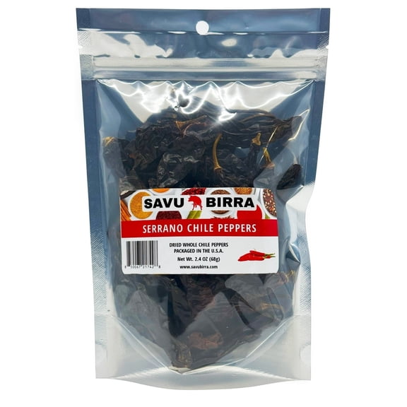 Serrano Chile Pepper Whole-Dried