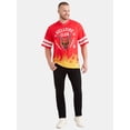 thumbnail image 2 of Netflix Stranger Things Hellfire Club Men's and Big Men's Front Back Graphic Football Jersey with Short Sleeves, Sizes S-3XL, 2 of 5