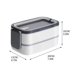 thumbnail image 3 of Fiambrera de acero inoxidable de doble capa aislante | Caja Bento Impermeable con Compartimentos Sellados | Recipiente de alimentos apto para microondas | Diseño Durable de Mantenimiento Fresco de, 3 of 5