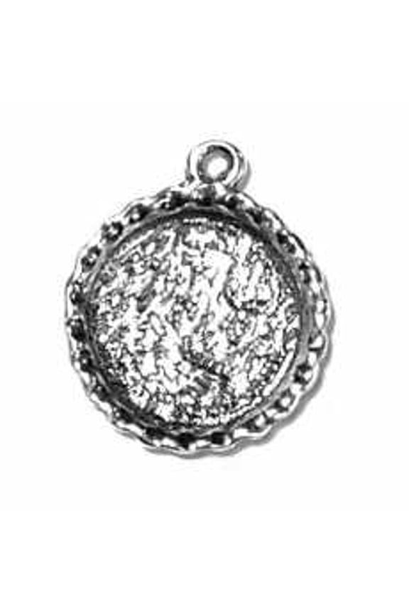 Sterling Silver 7" 4.5mm Charm Bracelet With Attached 3D Kitchen Cooks Empty Pie Crust Cooking Charm In Pan