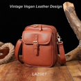 thumbnail image 3 of Bandolera LAZGET de piel antirrobo vintage para mujer, 3 of 7