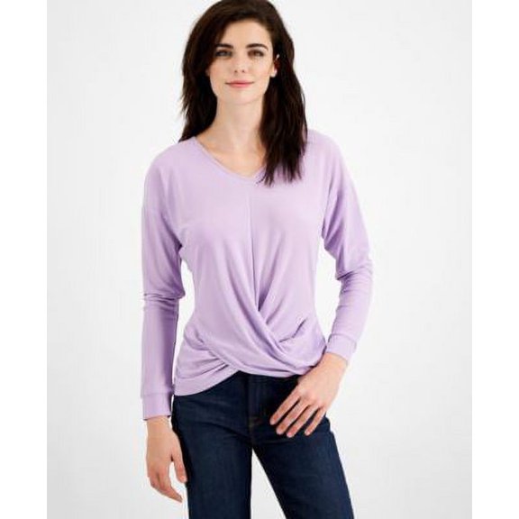 MSRP $59 Willow Drive Crossover-Hem Top Purple Size XS