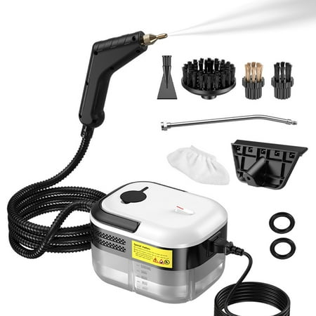 cleaner Heads 1 1 With Cloth Cover Furniture Clothes Car With 1200ml Brush Heads 1 3 Brush Heads Window Scraper With Handheld Cleaner Water 3 Black and White plug