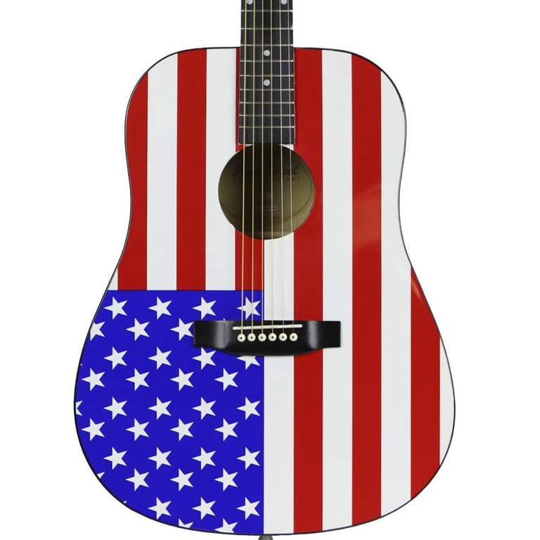 Guitare Électrique Madison Stratocaster - Décoration Drapeau Américain, Neuf