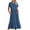 Dark Blue, variant on ZZwxWA Womens Summer Maxi Dress 2025 Casual Short Sleeve Crewneck Flowy Swing Tiered Long Beach Dresses with Pockets Evening Cocktail Party