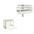 thumbnail image 2 of Twin Loft Bed with 1 Queen Bed and Fixed Ladder White - Saltoro Sherpi, 2 of 5