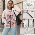thumbnail image 6 of Uorisanigo Pink Skull Womens Zip Up Hoodies Size XL Soft Oversized Casual Sweatshirts Comfortable Slight Stretch Comfy Gym Tops Long Sleeve Hoodies for Women Sweatshirt, 6 of 7