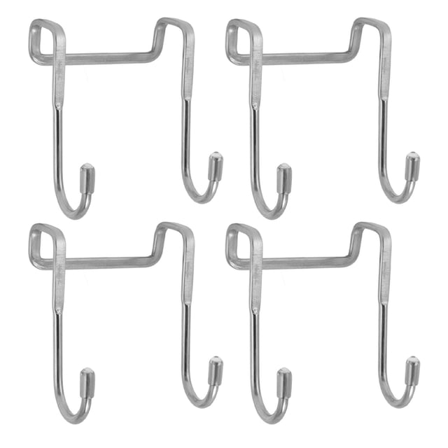 Gancho de Puerta Doble, Puerta de Colgilla Doble Estructura Resistente 4 Piezas Bien Organizadas para Sombreros para puertas de Gabinete