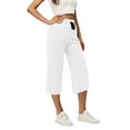 thumbnail image 5 of EHTMSAK Summer Capris Wide Leg Petite Pants for Women Drawstring High Waisted Hiking Lightweight Pants Drawstring Outdoor Pants for Women White 3X, 5 of 7