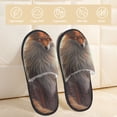thumbnail image 2 of Fotbe Mystic Fox With Halo Pattern Women's Fuzzy Slippers Plush Slippers Fluffy Winter House Shoes Indoor and Outdoor-Medium, 2 of 8