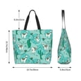 thumbnail image 6 of Bingfone Canvas Tote Bag For Women With Inner Pocket Aesthetic Cute Shopping Tote Bags Reusable Grocery Bags-Alapaca In Boho, 6 of 9