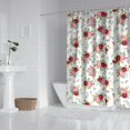 thumbnail image 2 of Pioneer Flower Floral Print Pattern Shower Curtain 72”x72", Bathroom Decorative Shower Curtain Set with 12 Hooks, Waterproof Washable, 2 of 6