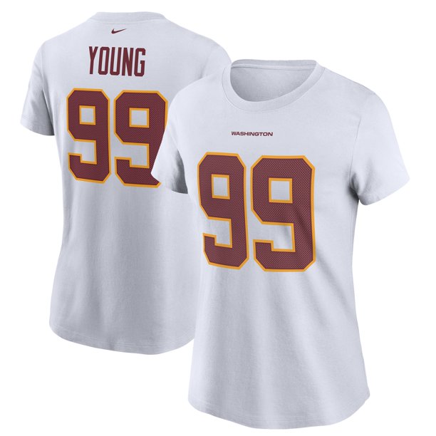 Chase Young Washington Football Team Nike Women's Name & Number T-Shirt - White - Walmart.com ...