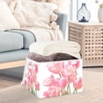 thumbnail image 5 of Foldable Fabric Storage Bin With Handle Collapsible Basket Box Storage With Lid Organizer Tulips in Full Bloom, 5 of 7