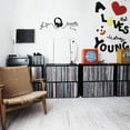 thumbnail image 5 of Love Music Wall Sticker Black Headset Wall Decals with Earphone Cable Star Vinyl Wall Stickers, 5 of 9