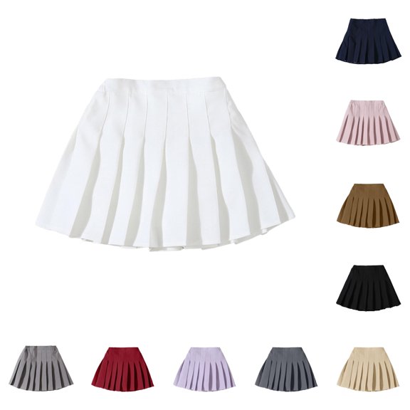 NordicNest Girls Summer Fashion Waist Tennis Pleated Slim Skirt Casual Waist Skirt Fashion High Skirt Pleated Skirt Women Junior Skirt Cat Skirt Star Denim Skirt Toddler Dress up Girls Girls Play