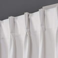 thumbnail image 2 of Homi Drapes Double Pinch Pleated Blackout Curtains Thermal Insulated Room Darkening Drapes for Bedroom/Livingroom Along with 2 Panels,Tiebacks,Hooks (White, 52"x120"), 2 of 5
