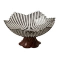 thumbnail image 1 of Bandeja para frutas y aperitivos con pedestal, práctica, elegante y multiusos, decoración para el hogar, centro de mesa, cocina, cumpleaños, hogar. Gris claro, 1 of 8