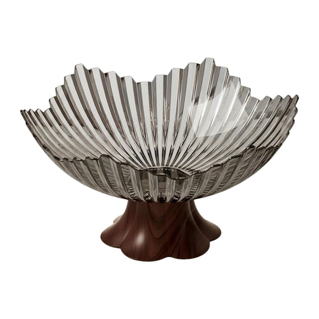 Bandeja para frutas y aperitivos con pedestal, práctica, elegante y multiusos, decoración para el hogar, centro de mesa, cocina, cumpleaños, hogar. Gris claro