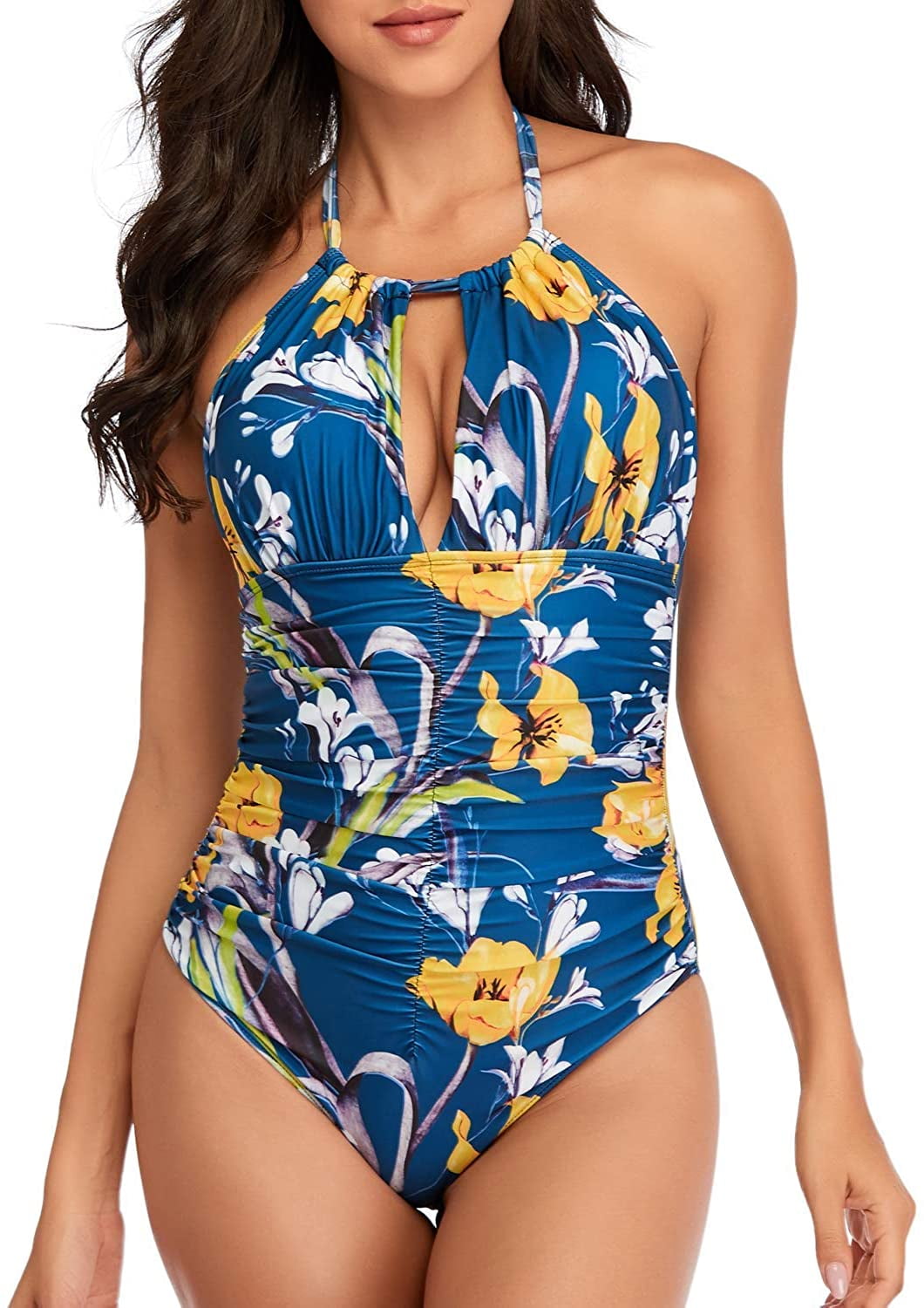 halter keyhole swimsuit