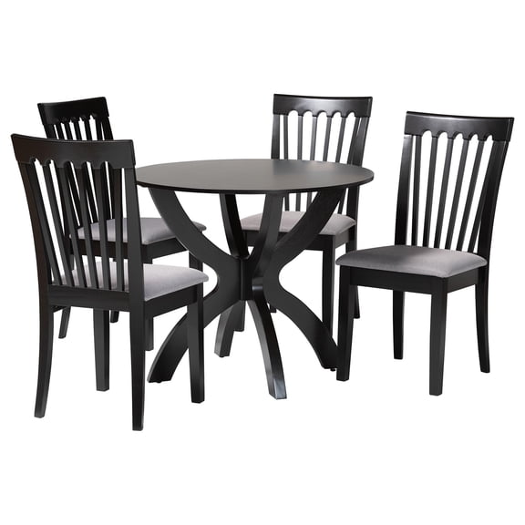 Baxton Studio Bailey Modern Dining Set, 5-Piece, Grey