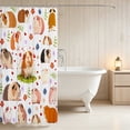 thumbnail image 3 of Erosebridal Guinea Pig Shower Curtain 72Wx84L for Girls, Floral Hearts Waterproof Bathroom Shower Curtain, 3 of 5