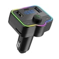 thumbnail image 1 of Émetteur Bluetooth 5.2 FM Sans Fil Mains Libres Récepteur Audio Lecteur MP3 LED 3.1A Double Chargeur Rapide USB Kit d'Accessoires de Voiture, 1 of 1