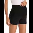thumbnail image 1 of Pantalones Cortos de Maternidad para Mujer, con Bolsillos, para Dormir, Correr, Hacer Ejercicio y Estar en Casa Negro L, 1 of 7