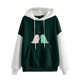 thumbnail image 2 of Pntutb Mujeres Moda Casual Estampado Cuello Redondo Suelto Manga Larga Tops Cortos Blusa Sin Capucha Sudaderas Pntutb Pntutb-1312, 2 of 5
