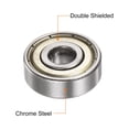 thumbnail image 4 of Uxcell 627ZZ Ball Bearings 7x22x7mm Carbon Steel Double Shielded ABEC3 25 Pack, 4 of 6