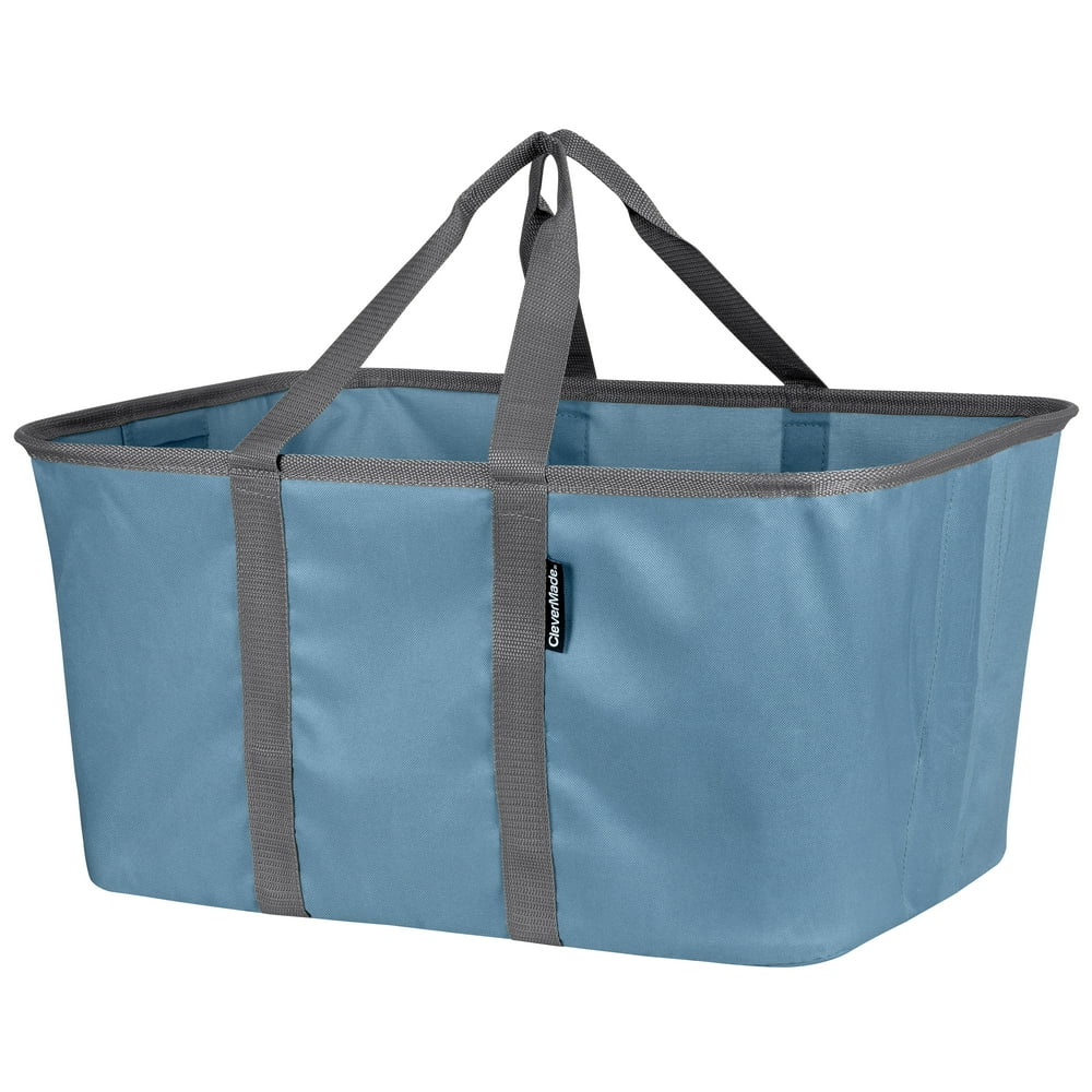 Clevermade Collapsible Fabric Laundry Basket (2Pack) Denim Color Bag