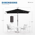 thumbnail image 2 of CHYVARY 6.5x6.5Ft LED Patio Market Umbrella Outdoor Weather-Resistant Frame Table Umbrella for Poolside, Deck and Yard,Black, 2 of 9
