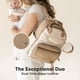 thumbnail image 5 of KeaBabies Mochila para pañales - Mochilas multifuncionales para pañales de viaje, bolsas para cambiar pañales para bebés de maternidad, capacidad compacta de 12 litros, cuero de PU, impermeable, unise, 5 of 5