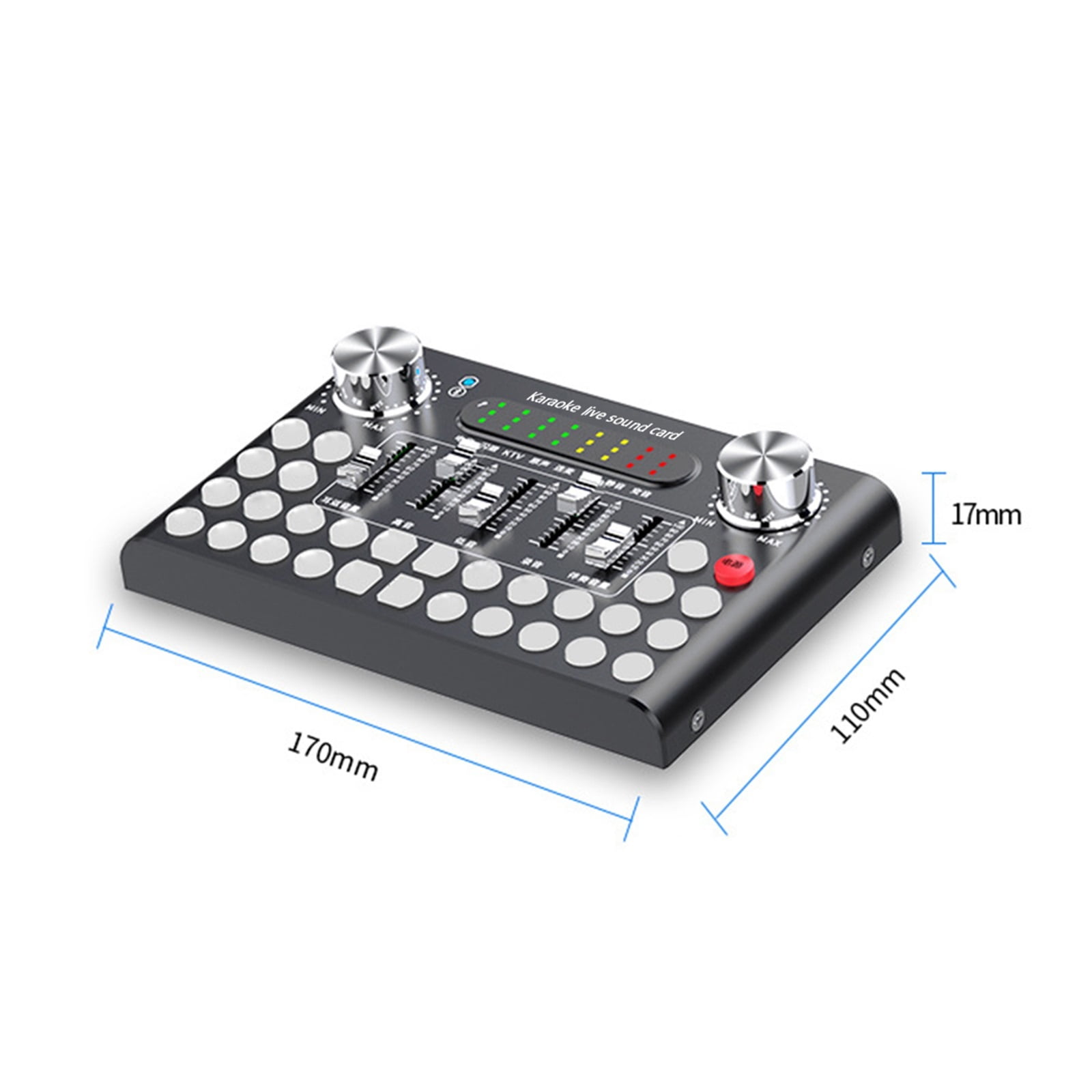 F9 Mobile Phone Microphone Live Sound Card 18 Sound Headset USB External Audio Interface Sound Card With For PC Phone ,Easy to Operate