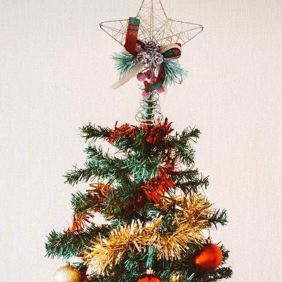 WEUVEB Christmas Hanging Decor Assorted Color Iron Cloth Wood Festive Embellishment