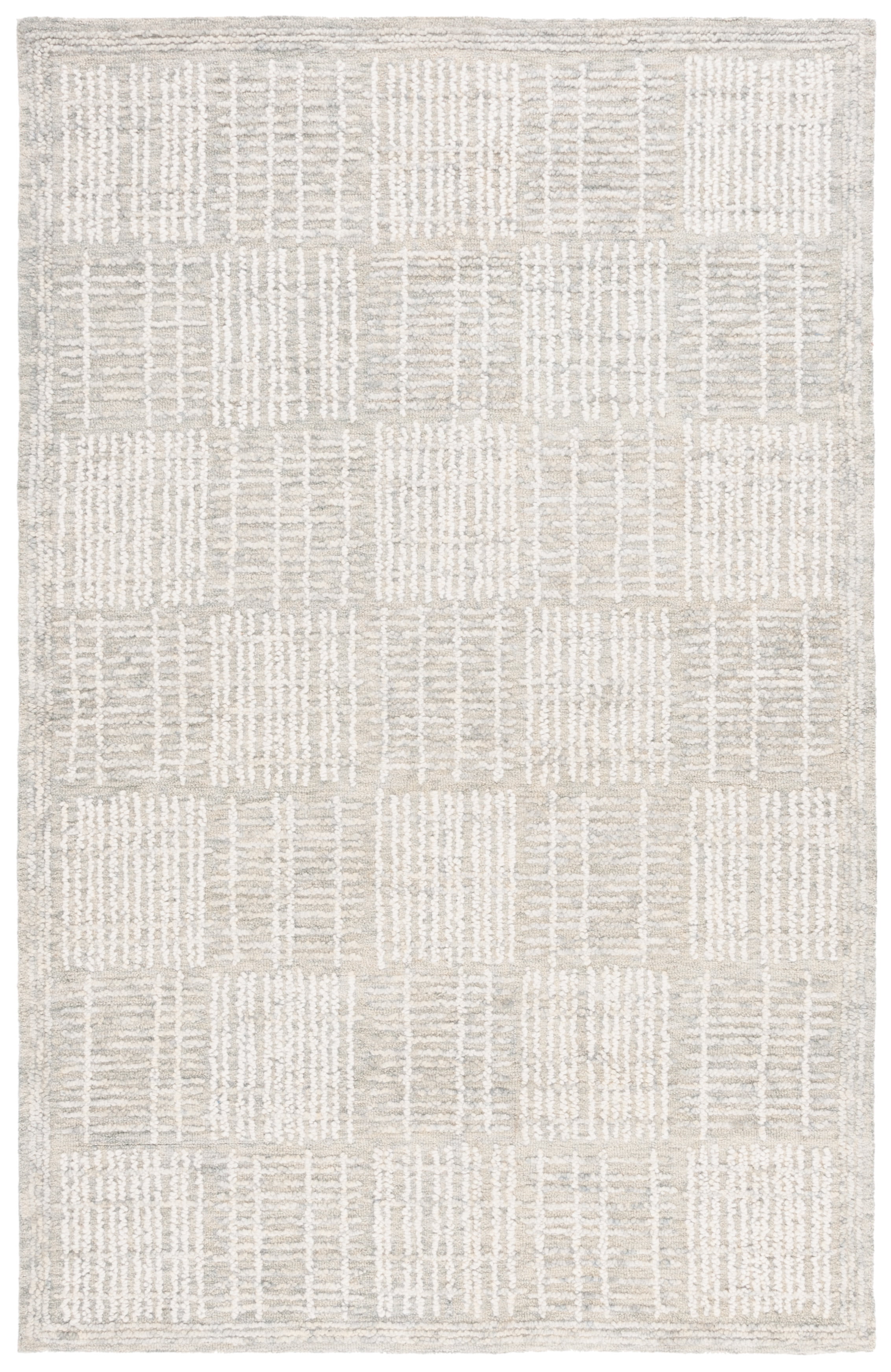SAFAVIEH Abstract Milan Striped Area Rug, Gray/Ivory, 3' x 5'